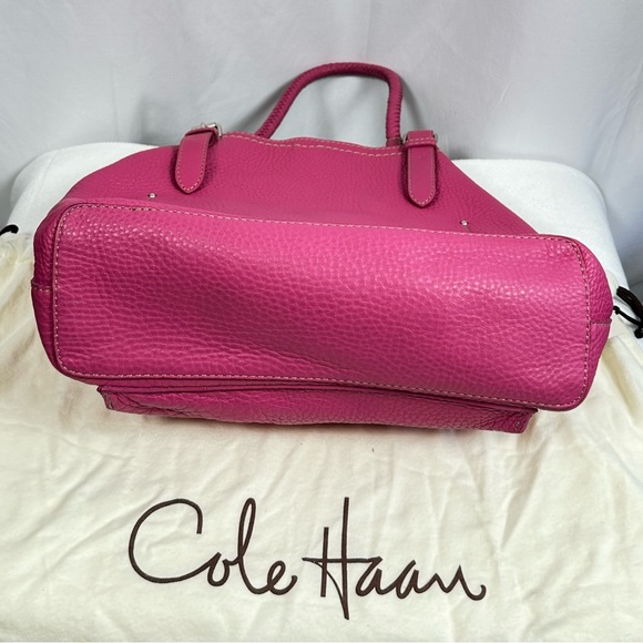 GUC Cole Haan Small Tote Raspberry Raleigh Unit B29527 & Medium Zip Pouch B29544 - Picture 3 of 12